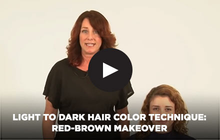 Light to Dark Hair Color Technique: Red-Brown Makeover by Clairol Professional